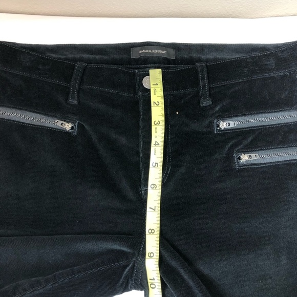 Banana Republic Zipper Pockets Skinny Ankle Corduroy Pants Black Women's 29 - Picture 13 of 15